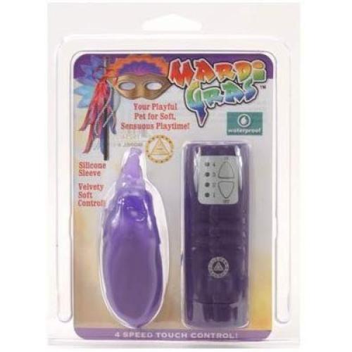 Golden Triangle Mardi Gras Waterproof Teaser, Purple, Elephant