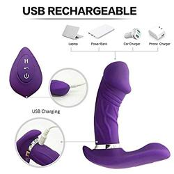 Lfcmf 7 Frequency Wireless Remote Control Wearable Fémálé Invisible Mástūrbátīōn Mássǎgě Víbràtǒr (Color : Purple)