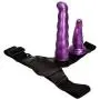 Female Wearable Leather Adjustable Strap on Double Massager, Relax Toy for Him and Her