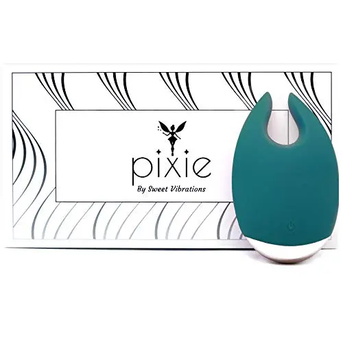 Pixie - Clitoris Vibrator - Magical Sex Toy with 10 Powerful Settings for Women and Couples, Waterproof Body Safe Silicone, Rechargeable, Quiet, by Sweet Vibrations (Jade) Pixie - Clitoris Vibrator - Magical Sex Toy with 10 Powerful Settings for Women and Couples, Waterproof Body Safe Silicone, Rechargeable, Quiet, by Sweet Vibrations (Jade)