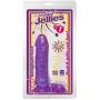 Doc Johnson Crystal Jellies - 7 Inch Ballsy Super Cock - 8 in. Long and 1.8 in. Wide - Balls Provide a Sturdy Base - Dildo - Purple
