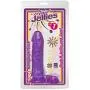 Doc Johnson Crystal Jellies - 7 Inch Ballsy Super Cock - 8 in. Long and 1.8 in. Wide - Balls Provide a Sturdy Base - Dildo - Purple