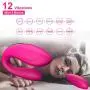 Clitoral G Spot Couples Vibrator - FIDECH Waterproof Clitoris Stimulator with 12 Vibrations, 10m Remote Control Rechargeable Quiet Dual Motor Adult Sex Toys for Women Solo Play & Couples Play