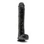 Eden 14" Extra Long Thick Realistic Dildo - Monster Cock and Balls Dong - Suction Cup Harness Cup - Sex Toy for Women - Sex Toy for Adults (Black)