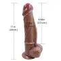 InvincibleFun Bendable and Flexible 28CM Big Size Personal Relax Massager Huge D & -ǐl-do Toys for Women - Realistic Massager Strong Suction Applied to Various environments Enrich