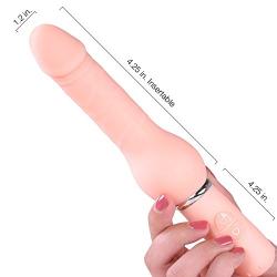 Realistic Penis Vibrator Silicone 10 Function Stimulator with Powerful Vibrations for G Spot and Clit Stimulation