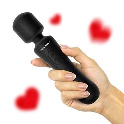 Sunanth Waterproof Cordless Personal Massager - Rechargeable - Premium Handheld Body Wand with Magic Powerful Therapeutic Vibrations - USB - Stress Away Sport Recovery