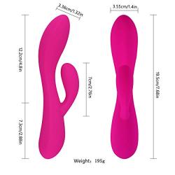 Portable Cordless Silicone Stick Massage Tool, Deep Muscle Tissue Muscle Fascia Release Pressure - Relieve Muscle Pain - The Best Assistant to Reduce Stress (Pink)