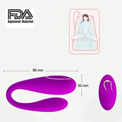 XSEXO Wireless Remote Rechargeable Mini Finger Massager, USB Waterproof U-Shaped Massager (Purple)