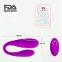 XSEXO Wireless Remote Rechargeable Mini Finger Massager, USB Waterproof U-Shaped Massager (Purple)