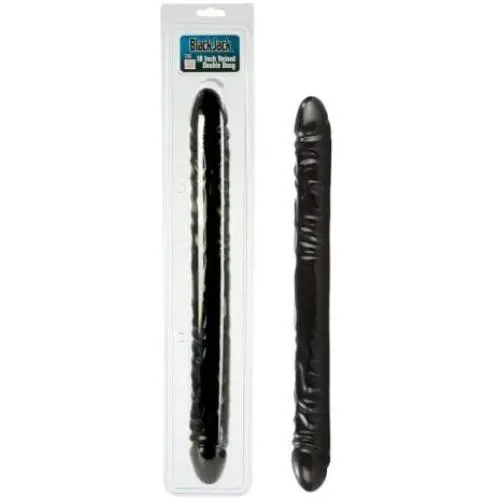 California Exotics Veined Double Dildo, Black, 18 Inches California Exotics Veined Double Dildo, Black, 18 Inches