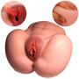 Masturbator Sex Doll,3D Realistic Butt Anal Stroker Vagina Pussy Ass Masturbation Sex Toy, 2 Holes