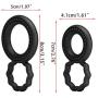 W-HELLO 2pcs Silicone Massager Ring Erection Enlarger Enhancer Rings Toys for Men Couples