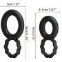 W-HELLO 2pcs Silicone Massager Ring Erection Enlarger Enhancer Rings Toys for Men Couples W-HELLO 2pcs Silicone Massager Ring Erection Enlarger Enhancer Rings Toys for Men Couples