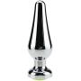 FST Luxury Jewelry Design Fetish Stainless Steel Anal Butt Plug Fantasy Sex Restraints Bondage SM Anal Stimulation Toy for Unisex Color Random(Large)