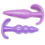 Roxy Sex Toys Butt Plug 2 Piece Anal Plug Set for Men & Women Silicone Toys Purple