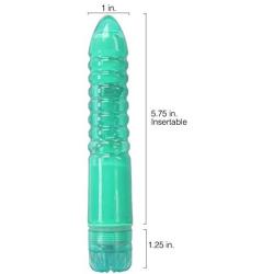 Rippled Waterproof Vibrator - Multi Speed Vibrations for Clit or G Spot Stimulation - Powerful Sex Toy