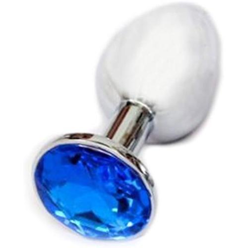 Ocaler®Small Size Mini Butt Anal Plug Toys Alloy Crystal Jewelry Sex Toys Adult Sex Products(Dark Blue)