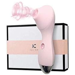 QWG Clitoral Sucking Vibrator, G Spot Clit Dildo Vibrators for Women with Suction & Vibration, Waterproof Clitoral G Spotter Nipple Stimulator Toys, Girls Best Friend [Pink]