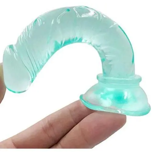 JSCRlove 6 Inch Soft Díldɔ Women Skin-Friendly Relax Massager Real Feel Toy with Strong Base,Transparent Green Women Socks JSCRlove 6 Inch Soft Díldɔ Women Skin-Friendly Relax Massager Real Feel Toy with Strong Base,Transparent Green Women Socks