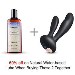 BOMBEX Rabbit Vibrator- Vaginal & Clitoral Vibrating Dildo - Silicone Vibe for Women & Couples, Rechargeable & Waterproof Stimulator with 10 Vibration Modes, Matte Black