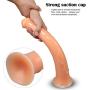 Padgene 16.5" Realistic Horse Dildo Extra Long Soft Huge Penis Sex Toy with Strong Suction Cup Curved Shaft for Hands-free Vaginal G-spot and Anal Prostate Play