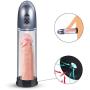 Automatic Penis Vacuum Pump for Men, Fovel Cock Enlarger with 4 Suction Intensities for Stronger Bigger Erections Improve, Rechargeable Male Enhancing Masturbator Sex Toy with Cylinder & Scale