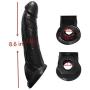 MISSOX Reusable Sleeve for Men Realistico Extender Enlargement 9 INCH Large Black