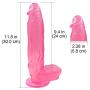 JSCRlove 11.8 Inch Realistic Ultra Soft-Ďîldɔ Pink Realistic Dual Density Toy Women Soft Wand Massager Women Underwear