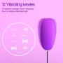 Sexy Slave Wired Remote Control 12-Frequency Bullet Vibrators - Waterproof Vibrating Love Egg (Pack of 2, Black and Purple)