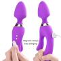 Wireless Handheld Wand Massager, Skin Friendly Silicone - USB Charging,10 Kinds of Silent Vibration ModeRelieve Muscle Pain
