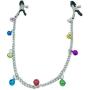 HXC_TECHA Nipp le Clamps Adjustable Tweezer with 9 Bell Chain Accessories Two Head Clip