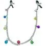 HXC_TECHA Nipp le Clamps Adjustable Tweezer with 9 Bell Chain Accessories Two Head Clip
