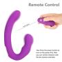 Hands Free Play Vibrating Silicone Strapless Strap-On for Women Lesbian Realistic Silicone