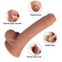 Realistic Dildo with Suction Cup Base for Hands-Free Play, 8inch Uncut Dual Layered Silicone G-Spot Anal Dildos,Adult Sex Toys for Female Vaginal Anal Play