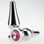 FST Luxury Jewelry Design Fetish Stainless Steel Anal Butt Plug Fantasy Sex Restraints Bondage SM Anal Stimulation Toy for Unisex Color Random Color Random Color Random(Middle)
