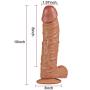 Realistic Dildos, Suction Cup Dildos 10 inch Huge Cock Dildos Super Big Size Penis with Handsfree Suction Cup Adult Sex Toy for Vaginal, G-Spot,Anal Play(Brown)