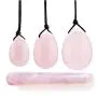 PESOENTH 4Pcs Set Jade Yoni Eggs Massage Stick,3 Pcs Drilled Natural Rose Quartz Crystal Jade Eggs Massage Stone + 1 Pcs Guasha Scraping Massage Tool for Women Kegel Exercise Train Pelvic Muscles PESOENTH 4Pcs Set Jade Yoni Eggs Massage Stick,3 Pcs Drilled Natural Rose Quartz Crystal Jade Eggs Massage Stone + 1 Pcs Guasha Scraping Massage Tool for Women Kegel Exercise Train Pelvic Muscles