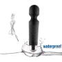 Massager mini Massager Handheld Electric Bullet Body Neck Face Foot Massage therapy tool Portable Waterproof 20 frequency 8X Multi-Speed (Black)