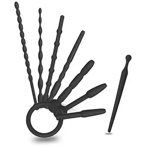 Bantie 8 PCS Silicone Urethral Sounds Penis Plug Multi Beads Urethral Dilator Sounding Plugs for Beginner-Advanced Player Sex Toy Bantie 8 PCS Silicone Urethral Sounds Penis Plug Multi Beads Urethral Dilator Sounding Plugs for Beginner-Advanced Player Sex Toy