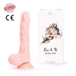 Realistic Dildo LEO4U. Best Penis Sex Toy with Vacuum-Cup & Inner Lubricant. Unique Flexible Skin- Hands Free Exclusive Penis Design(pic.2) FDA & CE. Enhance Your Satisfaction Now!