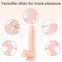 Realistic Dildo, Bendable 7 Inch G-Spot Premium TPE Silicone Penis Dong with Suction Cup for Women, Sex Toy for Female Masturbation