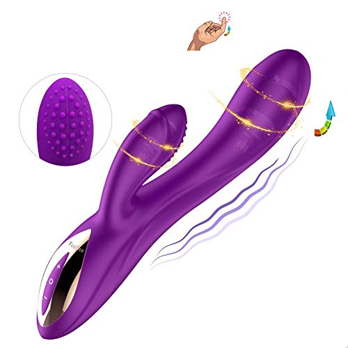 Sangeshitou Wireless Clítoral Vibe for Women 10 Multi Speeds Wand Víbrateur, Thrusting & Rotating Clitorís Vibratoren Powerful Clitoríal Stímulator Rechargeable Waterproof Purple