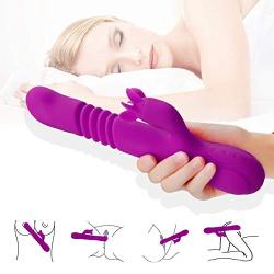 JunRP 10 Frequency Thrusting Monster Fluttering Vibrantor Rabbit Body Msaager - Waterproof & Slient, Best Gift for Lover - Purple