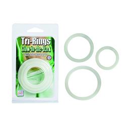 California Exotics Tri-Ring, Glow-In-The-Dark (One Size)