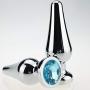FST Luxury Jewelry Design Fetish Stainless Steel Anal Butt Plug Fantasy Sex Restraints Bondage SM Anal Stimulation Toy for Unisex Color Random(Large)