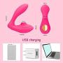 Qbyoop 10 Frequency Sucking Wand Massage, Wearable Perfect Clǐt-Oral Sucking VǐbRator Excited (Color : Pink)