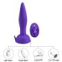 Naughty Amal Būtt Plug for Beginners 5 Frequency Vib Rechargeable Wireless Remote Control Anales Trainer, Silicone Waterproof Unisex Massager Purple by YSQSH