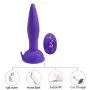 Naughty Amal Būtt Plug for Beginners 5 Frequency Vib Rechargeable Wireless Remote Control Anales Trainer, Silicone Waterproof Unisex Massager Purple by YSQSH