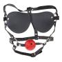 Zcargel New Sex Toy Fetish Leather Headgear Slave Breathable Ball Gag Bondage Sm Bdsm Full Head Harness Slave Mask Gag Muzzle Bondage Unisex